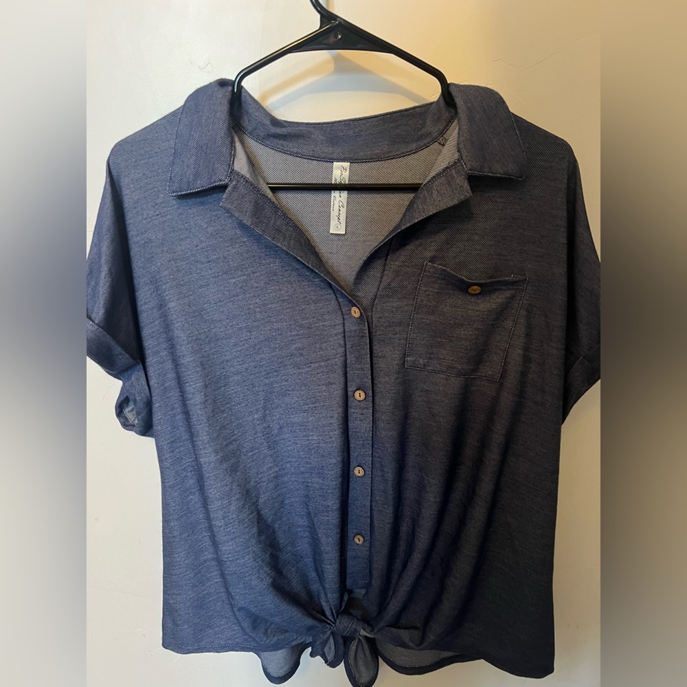 Soft denim top